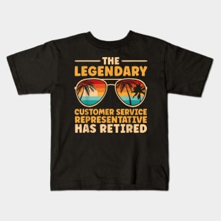 Retired Customer Service Representative Retirement Kids T-Shirt